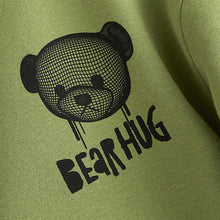 Load image into Gallery viewer, Khaki Green Bear Placement Backprint Crew Neck Sweatshirt (3mths-6yrs)
