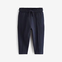 Load image into Gallery viewer, Navy Blue Pintuck 100% Cotton Joggers (3mths-6yrs)
