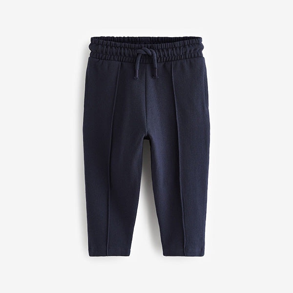 Navy Blue Pintuck 100% Cotton Joggers (3mths-6yrs)