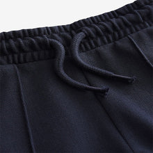 Load image into Gallery viewer, Navy Blue Pintuck 100% Cotton Joggers (3mths-6yrs)
