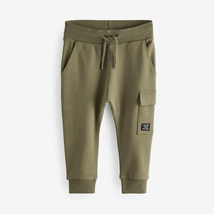 Khaki Green/Grey/Black Super Skinny Utility Joggers 3 Pack (3mths-6yrs)