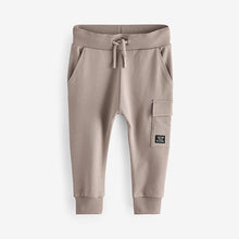 Load image into Gallery viewer, Khaki Green/Grey/Black Super Skinny Utility Joggers 3 Pack (3mths-6yrs)
