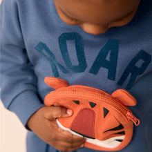 Load image into Gallery viewer, Blue Tiger Bumbag 100% Cotton Hoodie and Leggings Set (3mths-6yrs)
