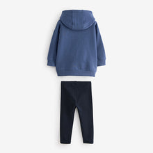 Load image into Gallery viewer, Blue Tiger Bumbag 100% Cotton Hoodie and Leggings Set (3mths-6yrs)
