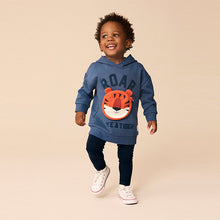 Load image into Gallery viewer, Blue Tiger Bumbag 100% Cotton Hoodie and Leggings Set (3mths-6yrs)
