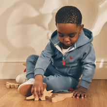 Load image into Gallery viewer, Blue Dinosaur Spikes Zip Through Hoodie and Joggers Set (3mths-6yrs)
