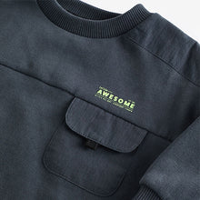 Load image into Gallery viewer, Charcoal Grey Utility Sweatshirt and Joggers Set (3mths-6yrs)
