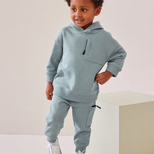 Load image into Gallery viewer, Mineral Blue Utility Hoodie and Joggers Set (3mths-6yrs)
