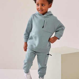 Mineral Blue Utility Hoodie and Joggers Set (3mths-6yrs)