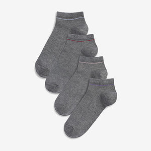 Grey Modal Trainer Socks 4 Pack
