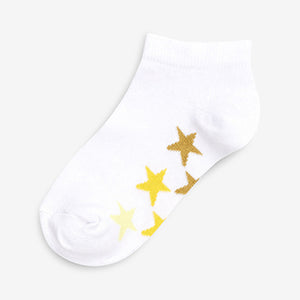 White/Grey 7 Pack Cotton Rich Trainer Socks (Younger Boys)
