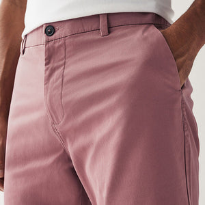 Pink Slim Fit Stretch Chinos Shorts