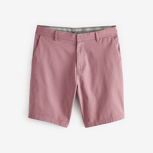 Pink Slim Fit Stretch Chinos Shorts