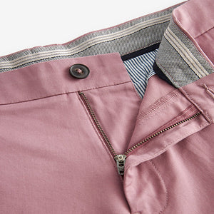 Pink Slim Fit Stretch Chinos Shorts