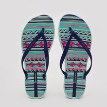 Load image into Gallery viewer, Wave Mix Green/Blue Women Sandals
