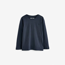 Load image into Gallery viewer, Plain Navy Long Sleeve T-Shirt (3-5 yrs)
