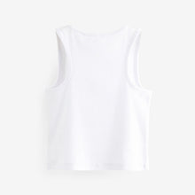 Load image into Gallery viewer, White Boxy Rib Vest
