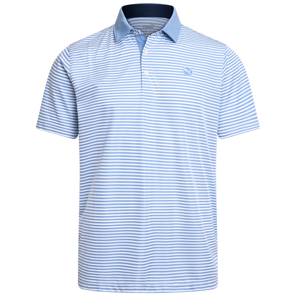 Pure Stripe Polo Blu-WhT