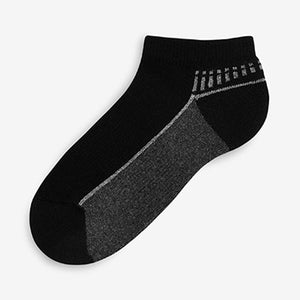 Monochrome 5 Pack Cushioned Footbed Sports Trainer Socks (Older Boys)
