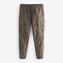 Load image into Gallery viewer, Mushroom Brown Regular Tapered Fit Stretch Utility Cargo Trousers
