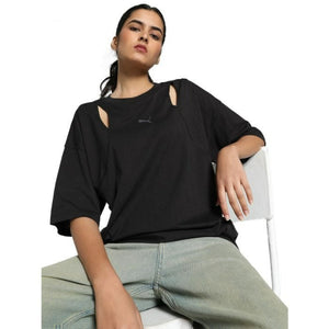 DARE TO Women's Oversized Cut-Out Tee