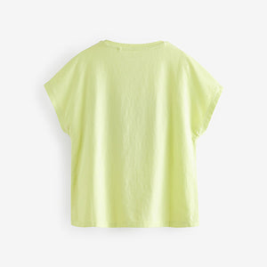 Lime Green Heart Sequin T-Shirt