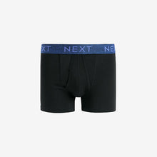 Load image into Gallery viewer, Black Rich Marl Waistband 4 pack A-Front Cotton Rich Boxers
