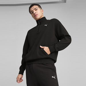 WARDROBE ESSENTIALS Men's Relaxed Half-Zip Crew