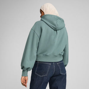 WARDROBE Essentials Relaxed Cropped Hoodie Women