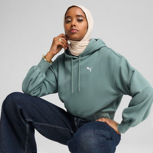 WARDROBE Essentials Relaxed Cropped Hoodie Women