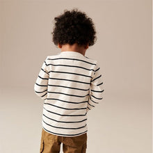 Load image into Gallery viewer, Ecru Stripe Long Sleeve Character T-Shirt (3mths-6yrs)
