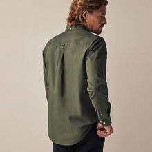 Load image into Gallery viewer, Dark Green Regular Fit Long Sleeve Oxford 100% Cotton Shirt
