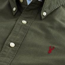 Load image into Gallery viewer, Dark Green Regular Fit Long Sleeve Oxford 100% Cotton Shirt
