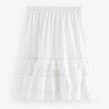 Load image into Gallery viewer, White Textured Broderie Maxi Skirt
