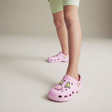 Load image into Gallery viewer, Pink Character Badge Clogs
