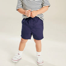 Load image into Gallery viewer, Navy Blue 100% Cotton Pull On Shorts
