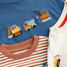 Load image into Gallery viewer, Blue Diggers Long Sleeve Transport T-Shirts 3 Pack (3mths-6yrs)
