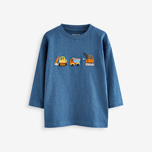 Load image into Gallery viewer, Blue Diggers Long Sleeve Transport T-Shirts 3 Pack (3mths-6yrs)
