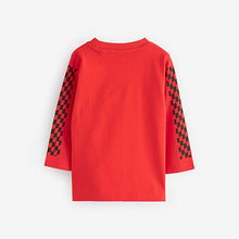 Load image into Gallery viewer, Black/White/Red Long Sleeve Transport T-Shirts 3 Pack (3mths-6yrs)
