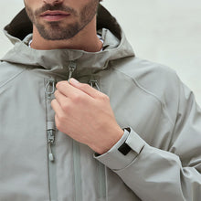 Load image into Gallery viewer, Grey Zip Through Hooded Waterproof Jacket
