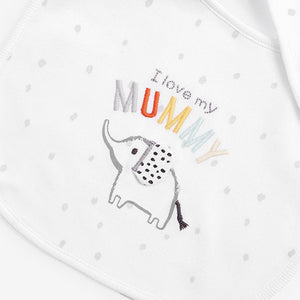 Mummy Elephant Regular Baby Bibs 2 Pack