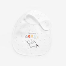 Load image into Gallery viewer, Mummy Elephant Regular Baby Bibs 2 Pack
