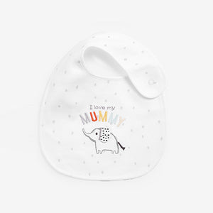 Mummy Elephant Regular Baby Bibs 2 Pack