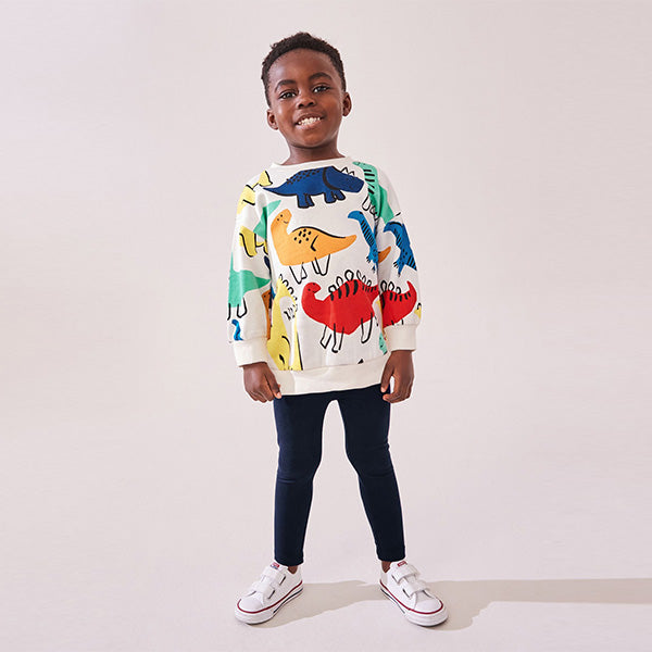 Rainbow Dinosaur Long Sleeve 100% Cotton Top and Leggings Set