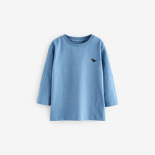 Load image into Gallery viewer, Blue Long Sleeve Plain T-Shirt (3mths-6yrs)
