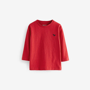 Red Long Sleeve Plain T-Shirt (3mths-6yrs)