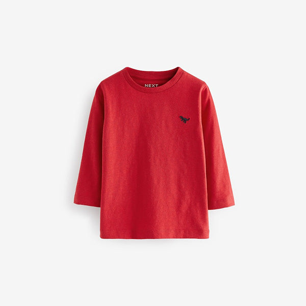 Red Long Sleeve Plain T-Shirt (3mths-6yrs)