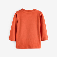 Load image into Gallery viewer, Orange Car 100% Cotton Long Sleeves Semi Plain T-Shirt (3mths-6yrs)
