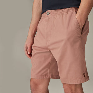 Pink Elasticated Waist Chino Shorts