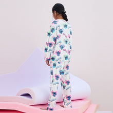Load image into Gallery viewer, White/Pink License Lilo and Stitch Cosy Fleece Pyjamas (4-12yrs)
